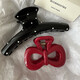 Korean version of polka dot gripper for women 2025 new style back of head hairpin temperament shark hairpin hairpin hairpin red bow