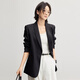 MEIYANG Producer Suit Anti-Break Sun Protection UPF50+ Anti-Wrinkle One-Button Suit Jacket Black L