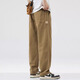 Baleno S&K series autumn pants overalls loose straight plus velvet thickened casual wide-leg American cotton long pants Khaki L 120-135Jin Jin equals 0.5 kg