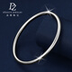 Duozun platinum bracelet for women pt950 genuine pure platinum solid ring platinum bracelet ancient inheritance bracelet for girlfriend, inner diameter 56mm, weight 19.47g, thickness about 2.5mm