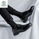 Specht Nische Imitation Leder Casual Schuhe Springgeschäft formelle Lederschuhe Innerer Anzug Hochzeitsbräutigam Schuhe Schnürung Innerer erhöhter M4882 Black 41