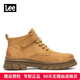 Lee Martin Boots Herren Herbst und Winter warm und samtige Männerstiefel Männer und Frauen gleiche Paar Stiefel 2025 neue große gelbe Stiefel gelb 41 Lederschuhgröße Herrenstil
