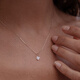 Love creates pure 18K gold needle pull necklace for women's punching Moisan clavicle set 520 gift for girlfriend 13579 A water drop pendant + necklace set