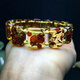 Xinxiangdu natural flower amber hand row amber bracelet hand row flower amber bracelet hand brand bracelet anti-fatigue soothing sleep aid jewelry flower amber hand row (about 16*13mm)