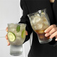 Qinkaifeng Internet celebrity wide-mouth glass juice cup ice American coffee cup wine glass beer glass drink beverage cup HH one mouthful 1 piece