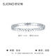 Century Yuan simple plain ring platinum ring PT950 birthday gift for girlfriend gold weight 0.9-0.93g 8# ring mouth