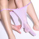 Men's fully transparent underwear, sexy ultra-thin silky low-waisted thong, large size adjustable belt, JJ set of airplane pants, super silky purple, set opening, adjustable ultra-thin stockings underwear 90