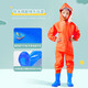 Zailu children go to the sea and play in the sand. One-piece water play clothes. Full-body waterproof rain pants and rain boots. One-piece waders for wading kindergarten. Special yellow overalls - with pockets. 40 size 22. Shoe inner length 13cm.