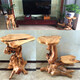 Registro de registro de tallado de árboles Roíz de la raíz Natural Sala de estar Multi-capa Rack de bonsai Tank de pescado Base de madera sólida Balcón 16811