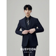 BUSYCON suit men's suit blue Korean version slim business casual formal suit professional suit groom wedding dress three-piece set dark blue (three-piece suit top + vest + pants) 48 reference weight 120-130Jin Jin is equal to 0.5 kg