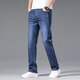 雅鹿牛仔裤男春秋季直筒宽松弹力商务休闲长裤男士潮牌百搭男装裤子 浅蓝色 31
