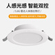 Foshan Lighting (FSL) 5.8G Intelligent LED Induction Downlight Microwave Radar Human Body Sensor Light Ultra-Thin 6W Neutral Light (4000K) with Photosensitive Opening 85-100mm