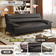 Carsonzhe cat-scratch leather sofa bed all-in-one dual-purpose sofa living room 2025 new rental house sofa office small sofa Munich upgraded five-proof cat-scratch leather three-person 1.8M including 2 pillows