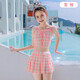Girls' one-piece princess dress swimsuit split quick-drying skin-friendly cartoon seaside clothes 9859-Xueya One size [145-155CM, 60-70Jin[Jin equals 0.5 kg]]