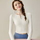 Xue Qianman Yoga Wear Top Jacket with Breast Pad Half Zipper Autumn and Winter Slim Fit Long Sleeve Sports Pilates Fitness Wear