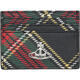 Vivienne Westwood Queen Mother Light Luxury Men's Black FLAT Card Holder Chelsea Tartan One Size