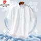 Pierre Cardin High-Ald 2025 Summer Nuevo algodón Camisa de manga corta Moda juvenil Algodón sólido Color sólido Coming Lingo DX6624 39