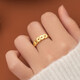 S925 sterling silver money, Duo Duo Lai Cai, copper coin ring, new Chinese style, broken ice, five emperor coins, fashionable CNC ring, gold color, opening adjustable
