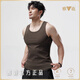 Yalu American vest men's 2025 new white pure cotton elastic sports fitness tight men's hurdle summer black + fluorescent yellow [BX2502 upgraded comb 2XL 150-165Jin [Jin equals 0.5 kg]