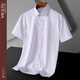 Vlcutu Sommer Herren Short Sleeve Shirt Business Casual White Shirt Vielseitiger Pendler DX6626 M (170) 38 Größe empfohlenes Gewicht 100-120jin [Jin entspricht 0,5 kg]