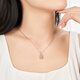 Ming brand jewelry platinum Pt950 platinum gourd double rhyme pendant pendant gift for women BFC0100 platinum pendant about 3.24 grams