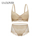 LA CLOVER25AW Reverie Simple Transparent Mesh Underwear Women's Bra Set LC2025141 Camel-Transparent Wire Thin Bra 80B L 170