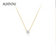 AJIDOU Ajidou Necklace Birthday Gift Fashionable Sparkling Zirconia Pendant Necklace for Girlfriend and Wife Gold