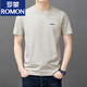 罗蒙（ROMON）男士短袖t恤夏季新款潮流棉简约圆领上衣休闲凉感体恤衫男T YS9929黑色【带标】 均码 105【90-110斤】