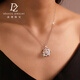 Duozun pt950 platinum pendant for women pure platinum individual pendant set of platinum necklace women's flower pendant Chinese Valentine's Day gift camellia pendant 5.1g