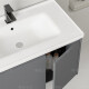 
Jiumu's new smart space aluminum bathroom cabinet bathroom ceramic integrated basin sink bathroom washbasin cabinet washbasin 1047 ceramic basin + arc mirror cabinet