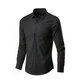 Spring and Autumn Men's Long Sleeve White Shirt Business Professional Clothes Working Suit Shirt Wedding Summer Blue and Black Top White X09 Top Pies XL