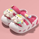 Unicorn Cute Cartoon Children's Slippers Comfortable Indoor and Outdoor Anti-collision Girls' Baby Slippers in Summer White Rose Red 21 0mm Inner Length 20.5cm Suitable for Sizes 34-35