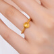 Chiba Jewelry Pure Gold Synthetic Cubic Zirconia Ring Symphony Bubble Exquisite Versatile Jewelry 5D Craftsmanship Pricing for Women Pure White/Gold Weight Approximately 1.15g/Support More Returns Less Replenishment No. 12