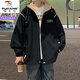 Woodpecker (TUCANO) Spring and Autumn Youth Jackets Boys Junior High School Students Trendy Handsome Old Boys Men's Jacket Tops JN1017 Graphite Black Spring and Autumn Style Quality Guarantee XL Recommended 130-150Jin Jin is equal to about 0.5 kg