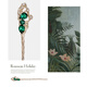 Qianzi shes Rousseau holiday bright craft crystal emerald hairpin light luxury new Chinese style hairpin for women emerald D0