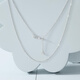 Chao Acer Shimmer PT950 Platinum Necklace Women's Plain Chain for Girlfriend Birthday Gift Priced at RMB 150, Approximately 2.8g, Chain Length Approximately 42cm + Tail Chain
