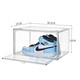 Pulian transparent shoe box shoe storage box anti-oxidation collection shoe cabinet magnetic side opening acrylic internet celebrity display shoe wall side opening - thickened magnetic transparent style 1 pack