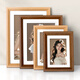 金隆兴木质相框摆台6寸婚纱照宝宝相片框挂墙情侣照片墙组合框胡桃木色-9906-2