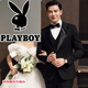 Playboy (PLAYBOY) groom wedding suit men's suit formal dress business casual slim British wool suit three-piece suit black two-piece suit top + pants + lining 52XL 120-135Jin Jin equals 0.5 kg to wear