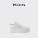 PRADA/Prada gift women's Downtown Bold thick-soled cow leather sneakers white 37