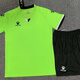 卡尔美（KELME）足球运动服套装成人儿童短袖运动队服男女透气比赛训练球衣印字 1048-浅蓝色套装 XL