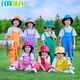 He Jiagong Children's Day costumes Children's Day Children's Day costumes for boys and girls candy colored suspender pants suit dopamine 2321 overalls yellow 100 cm