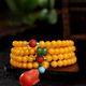ADRIUS luxury high-end beeswax bracelet for women multi-ring yellow honey amber bracelet DIY Pixiu chicken oil yellow 108 bracelets beeswax beads about 6mm