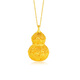 Jin Xiaoxiu gourd gold pendant ancient filigree hollow gourd pendant Ruyi golden gourd inheritance craft 5D large version 2.4g, large filigree gourd-remove more and make up less-match gold necklace