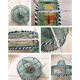 Yun dyed round crab pots, shrimp crab pots, loach pots, eel pots, luring fish pots, fishing nets, fishing gear, bold and weighted for sea fishing, large size 45*18cm + rope 5mm thick 20 meters