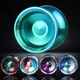 Yoyo Metal Children's Beginner Yoyo Ball Extra Long Sleep 1a Ice Blue Frosted [Boiling Point] Gloves + 10 rope + lubricant