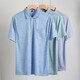 Changxiang Huili Daddy's Revers Ice Seide Kurzschlärm T-Shirt mit mittleren Alterszeiten im mittleren Alter mit mittleren und älteren T-Shirt mit mittleren und älteren T-Shirt T-Shirt-9923 Blau echtes Taschenm 48/165