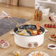 Jiuyang Jiaren Yuanyang Hotpot Electric Hot Pot Household Multifunctional Large Capacity All-in-One Steaming Non-stick Electric Cooking Pot Student Dormitory Yuanyang Hotpot Extra Thick Food Grade Electric Yuanyang Hotpot 32cm 3.0L Model Enjoy Single Flavor (Suitable for 3-5 People)