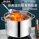 Meikejie stainless steel pot, commercial soup bucket with lid, thickened bottom, large capacity stew pot, household water storage bucket, stainless steel bucket, extra thick body, diameter 12, height 7, no lid, no ears