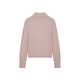 Teenie Weenie contains rabbit fur + wool bear girl retro cable knit sweater 25 autumn new sweater pink S